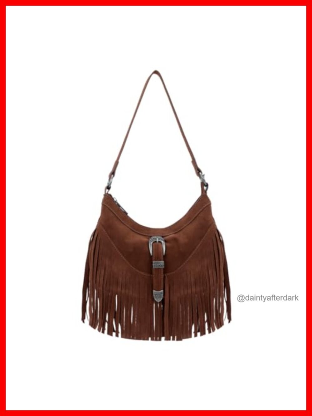 Fringe Hobo Shoulder Bag PU Leather Tassel Purse Crossbody Handbag